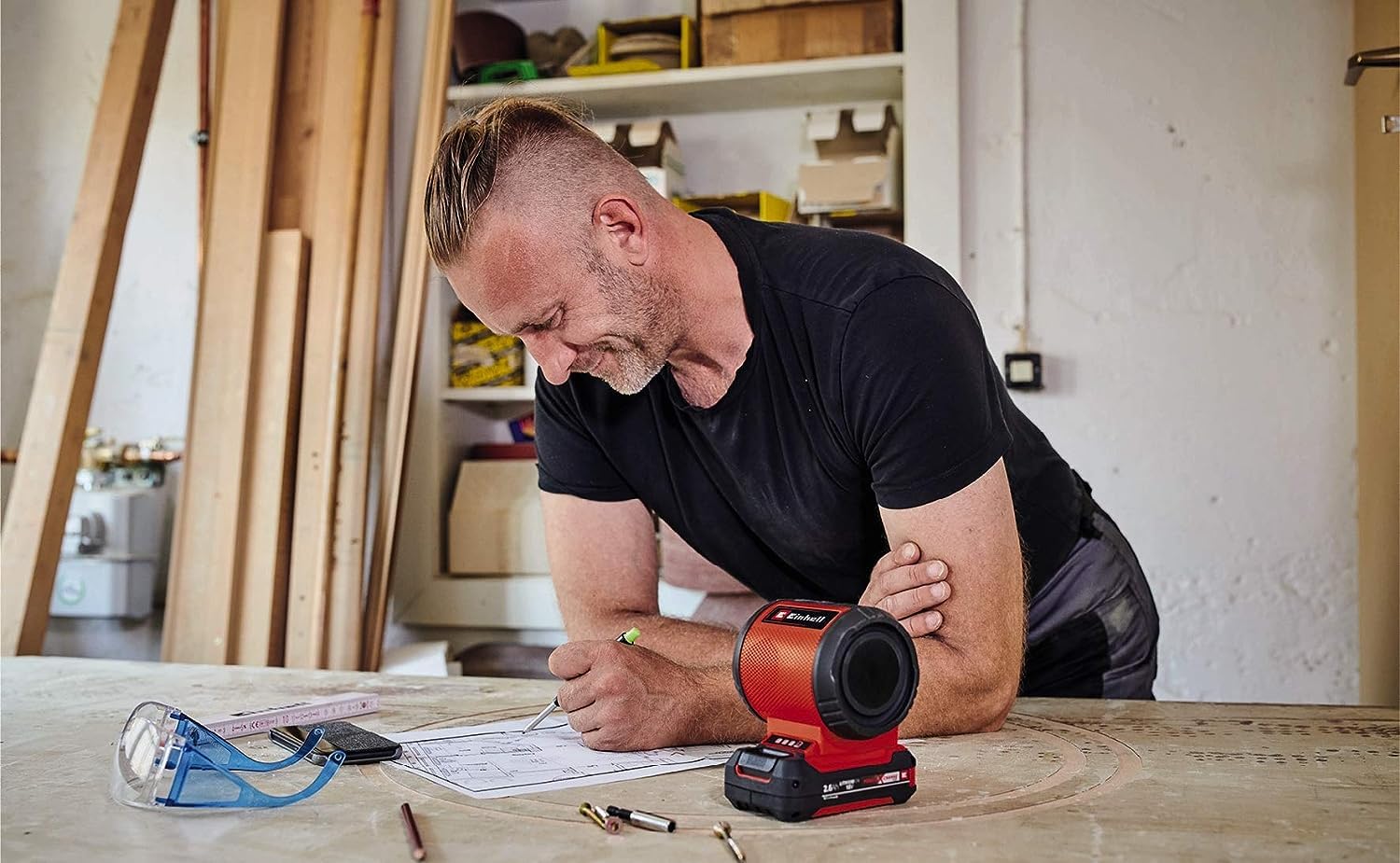 Einhell Akku-Lautsprecher TC-SR 18 Li BT - Solo Power X-Change (Lithium-Ionen, max. 85 dB, Bluetooth, AUX-/USB-Anschluss, intuitives Bedienfeld, ohne Akku und Ladegerät) 3