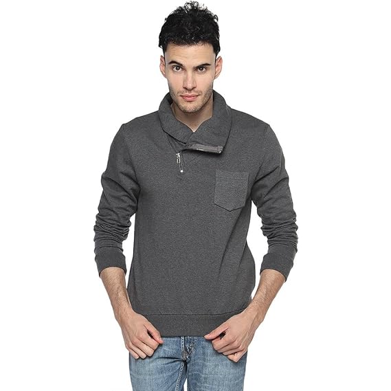 shawl neck sweatshirt