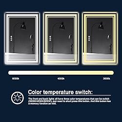 ISTRIPMF 60 x 36 Inch LED Bathroom Mirror with