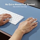 Aothia Leather Desk Pad Protector Denim Blue 60x35cm Non-Slip PU Leather view 4