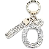 Initial Letter Keychain Gift for Women Girls Cute keyring for Backpack