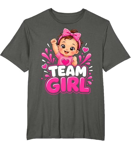 Amazon.com: Team Girl - Pinkish Baby Shower T-Shirt : Clothing