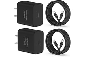 45W Samsung Charger, 2Pack USB C Super Fast Charger Block with 10FT Long Type C Fast Charging Cord for Samsung Galaxy S25 Edg