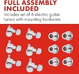 Fender Locking Tuners Set of 6 Chrome for Strat Tele Modern Staggered view 3