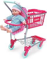 Molly Dolly 2 in 1 Kids Shopping Trolley & Basket Playset 63cm Handle view 4