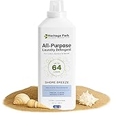 Heritage Park Luxury Laundry Detergent | Dermatologist Tested Plant based Natural & Enzyme Laundry Detergent | Sensitive Skin Friendly - Shore Breeze (32 fl oz)