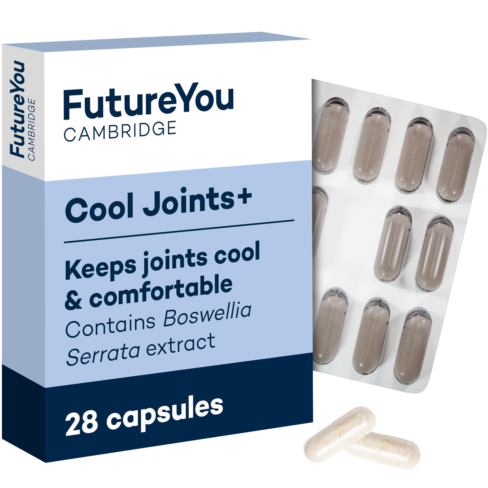 Cool Joints+ Boswellia Serrata Capsules – 28 Day Supply for Comfortable Joints – Boswellia and Manganese Supplement by FutureYou Cambridge