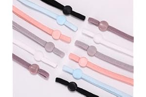 Hollosport 120PCS Adjustable Elastic Ear Loops for Face Masks 1/4 x 4.3 Inch, Soft Color Elastic String Cord Straps with Buck