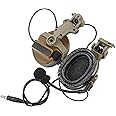 HEARFALCOM Tactical Headset Comta III Tactical Helmet ARC Rail Adapter Noise Canceling Pickup Shooting Headset & V2 ptt