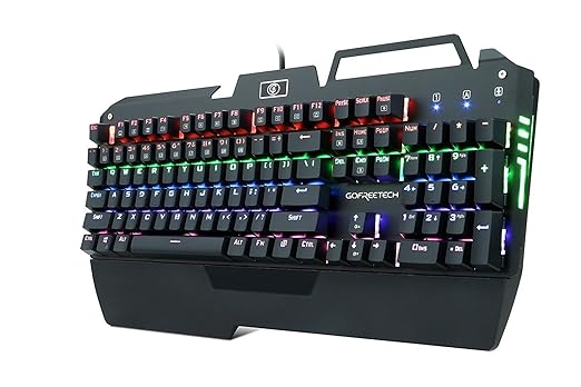 KrBn Mechanical Keyboard PC Gaming Muticolor Full Size Backlit Ergonomic Phone Holder 2017 Newest