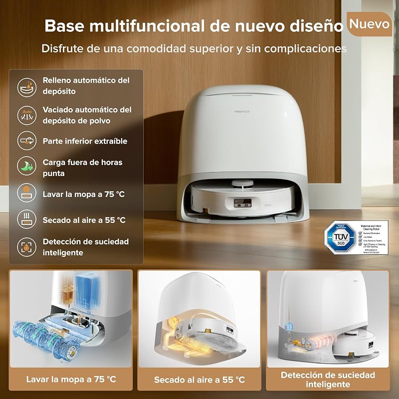 Qrevo Curv 2 Flow Robot Aspirador Succión Extrema de 20000 Pa