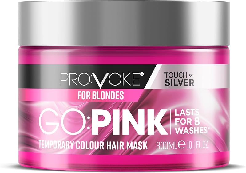 PROVOKE Go Pink Temporary Colour Hair Mask 300 ml – 8 Washes Keratin Enriched