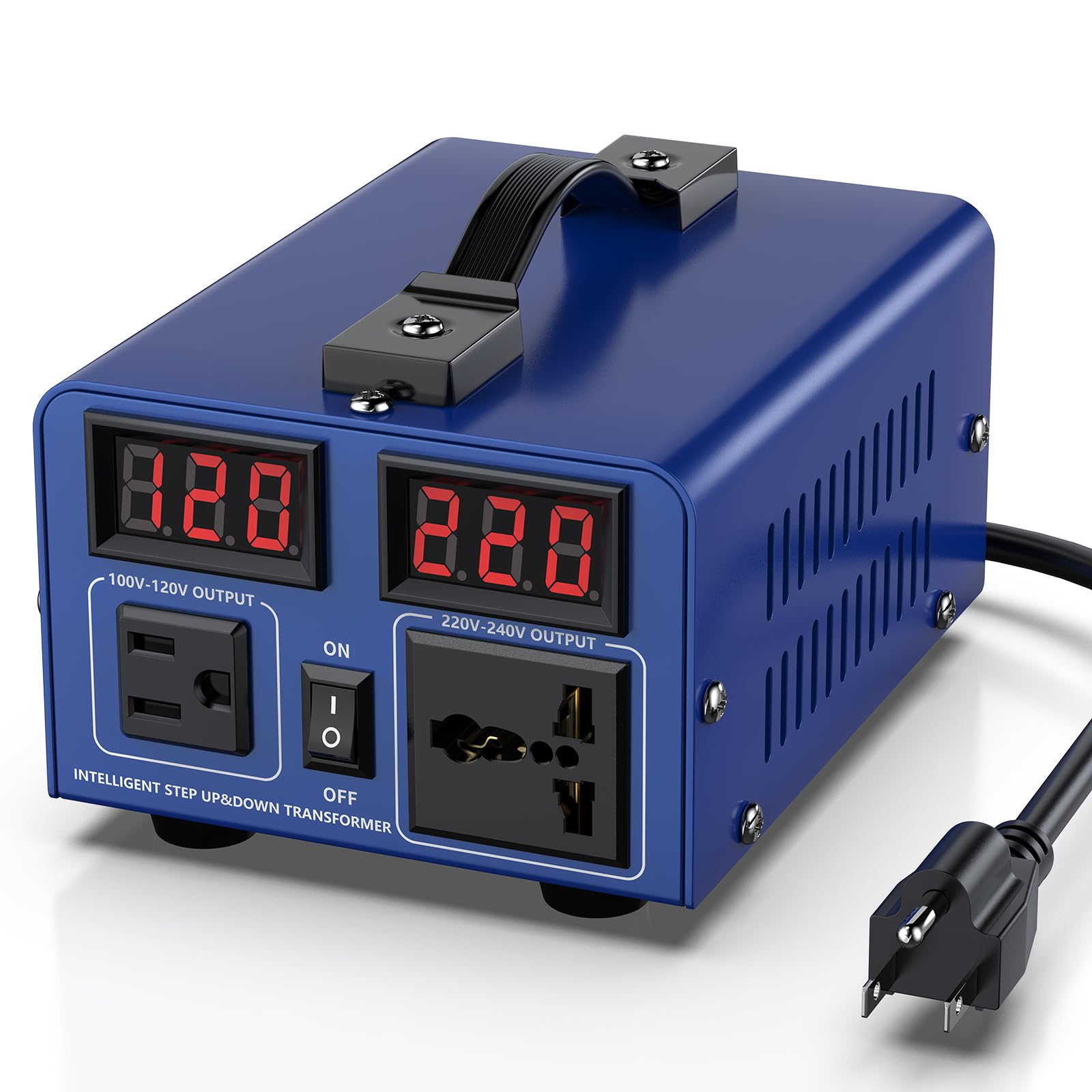 Photo 1 of CELYYPU 500 watt Voltage Conversion Transformer Heavy-Duty Step-up/Step-Down AC 110V/120V/220V/240V Power Conversion, with resettable Circuit Breaker Protection, with US Power Cord, LCD Display