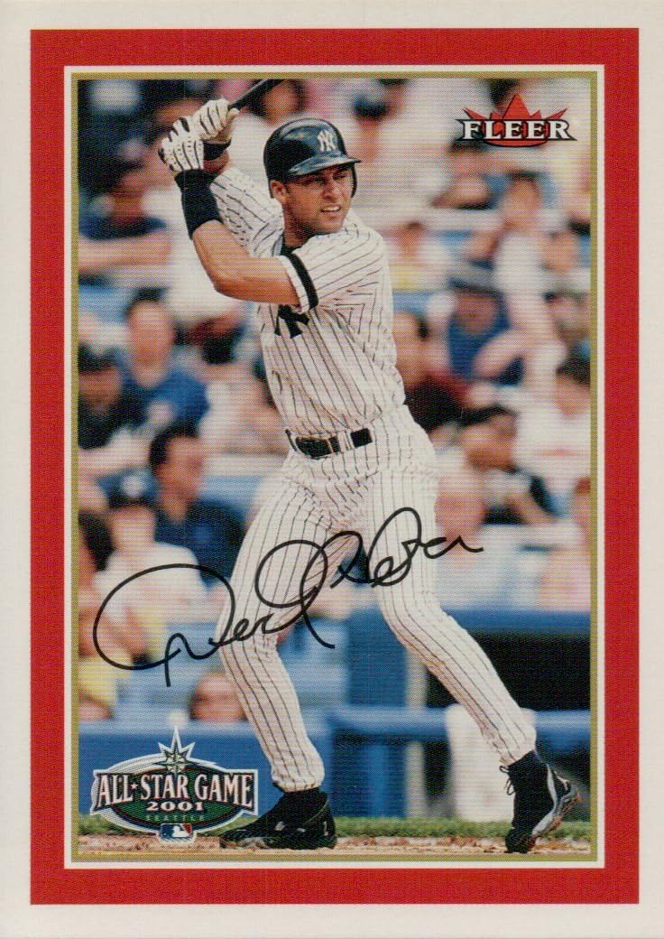 DEREK JETER COLLECTIBLE BASEBALL CARD ALL STAR GAME 2001