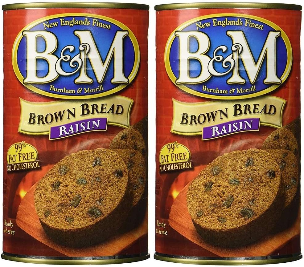 B&M Original Brown Bread in Can Raisin (16 oz Cans) 2 Pack by N/A