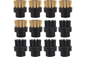BEILAN Small Brass and Nylon Brushes - Heavy Duty and Hard to Reach Places and Precision Cleaning Accessories Fit for Dupray Steam Cleaners - 12 Pack Steam Cleaner Attachments Brush Head