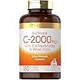 Carlyle Buffered Vitamin C | 2000mg | 180 Caplets | with Bioflavonoids and Rose HIPS | Vegetarian, Non-GMO, and Gluten Free Supplement