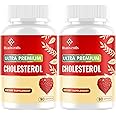 Cholesterol Supplements with Plant Sterols, Niacin, Red Yeast Rice, Bergamot, Omega-3 & Garlic - Max Absorption - 180 Softgels
