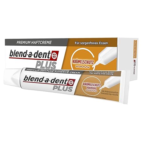 Blend-a-dent Plus Premium-Haftcreme Krümelschutz, 12er Pack (12 x 40 g)