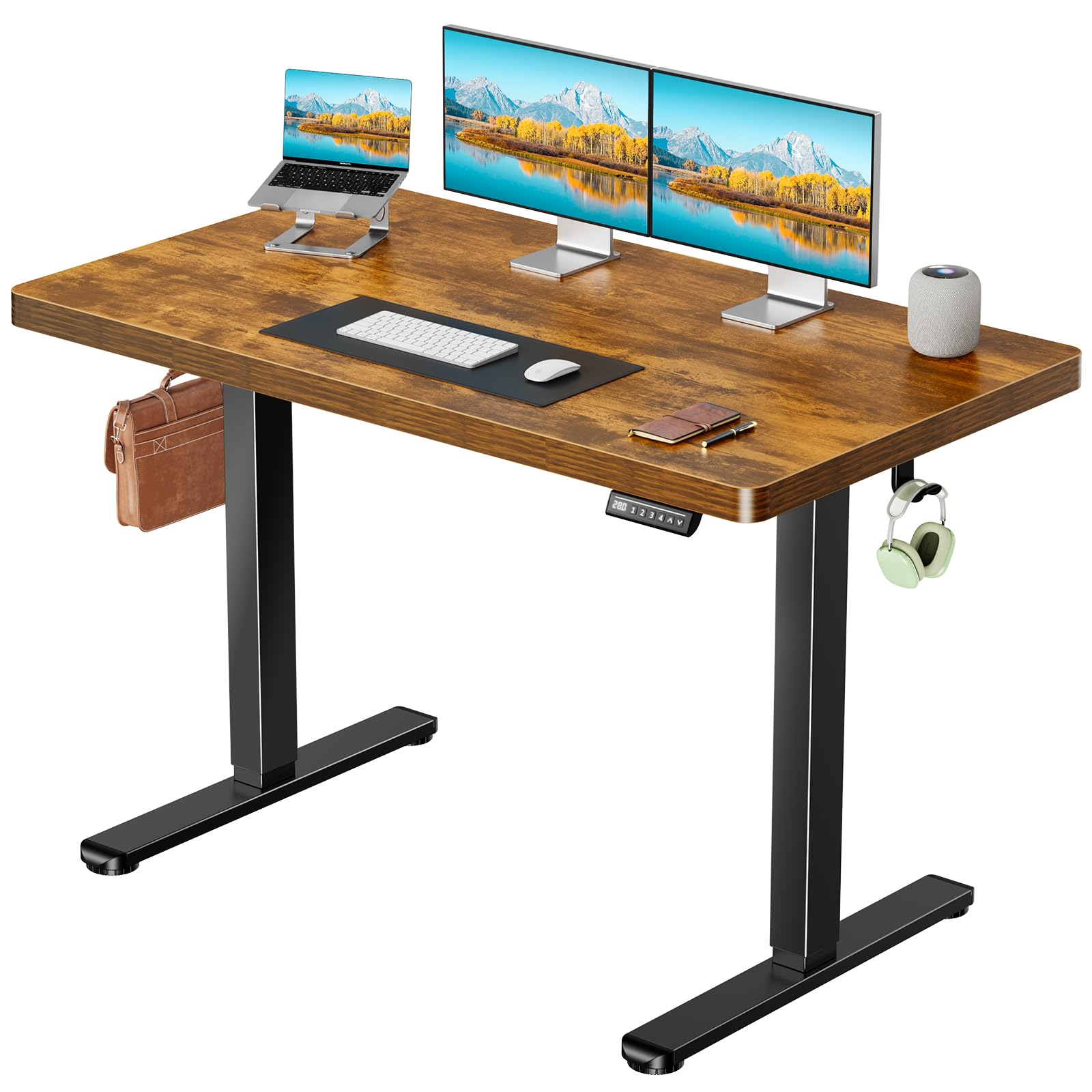 Photo 1 of *TABLETOP ONLY NO LEGS* Marsail 48 x 30 Electric Standing Desk with One-Piece Desktop, Sit Stand Desk with Thickened Tabletop, Height Adjustable Stand Up Desk with Cable Management for Home Office(Frame+Desktop, 2 Packages)