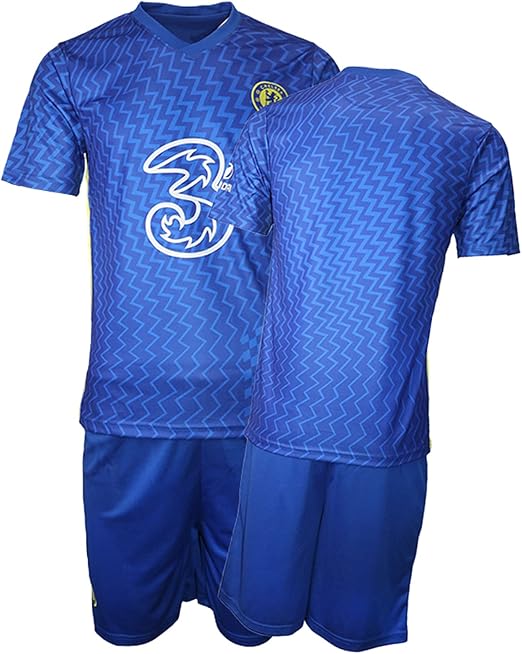 FICL Chélsèǎ Men's Home Jersey, 21/22 Youth Soccer Shirt Shorts Kits