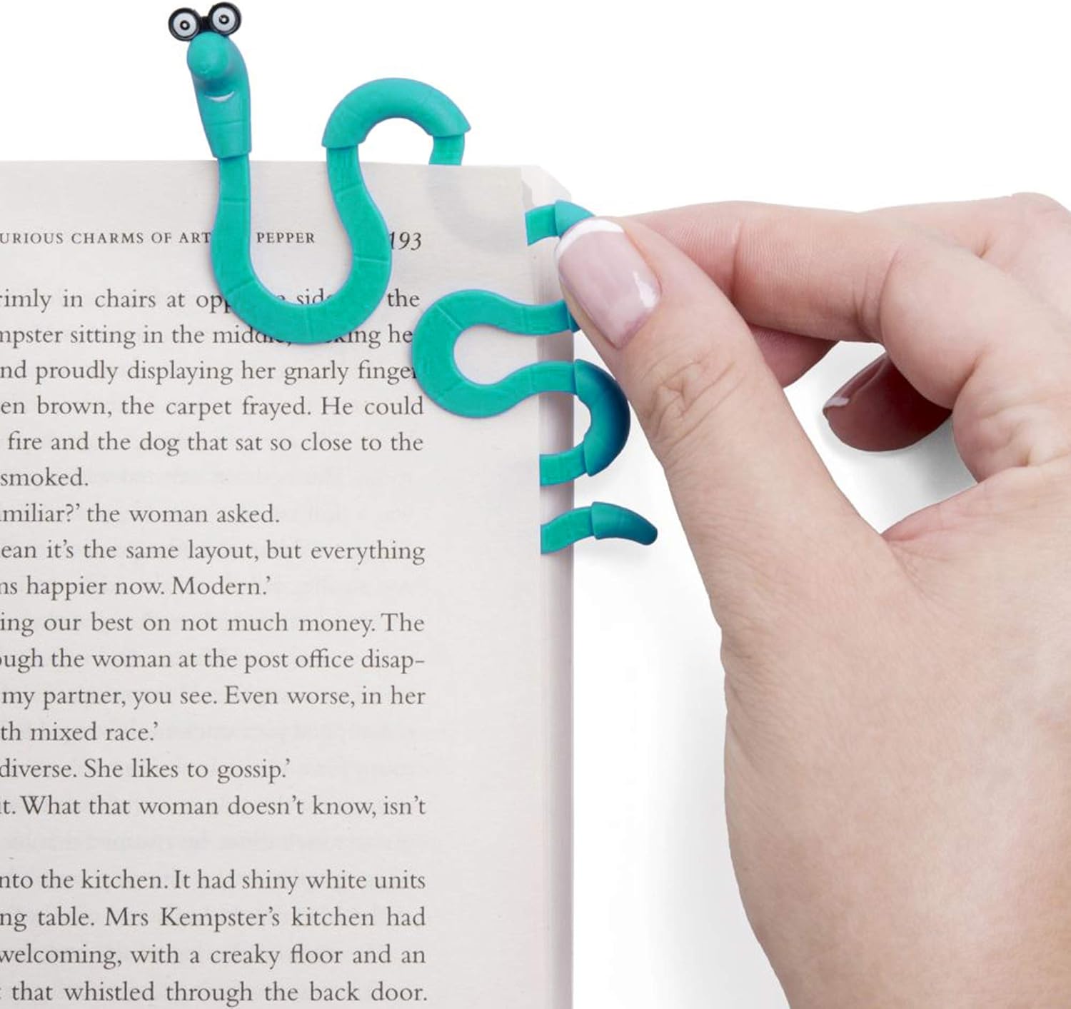 Clip Bookmarks for Women Kids and Men, Wally The Bookworm Cool Cute Bookmark and Page Holder Unique Gift Idea - Image 3