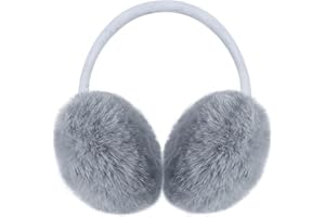 Lainlight Earmuffs for Women Winter Warm Ear Muffs Faux Fur Cute Fuzzy Ear Warmers for Girls Women Foldable/Adjustable