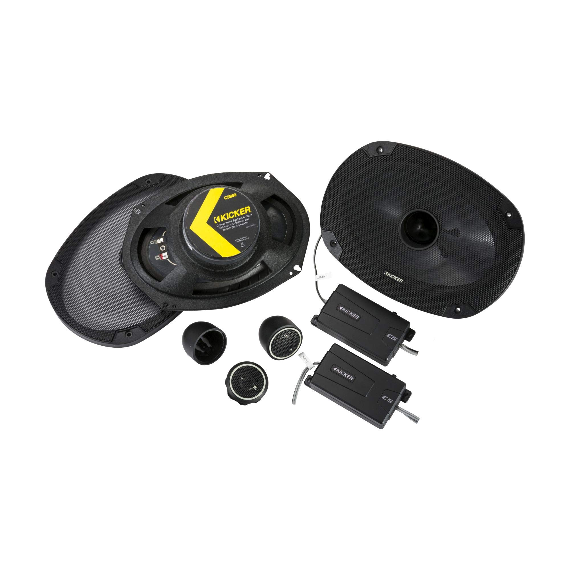 KICKER 46CSS694 CS-Series CSS69 6x9-Inch (160x230mm) Component System with .75-inch tweeters, 4-Ohm (Pair)