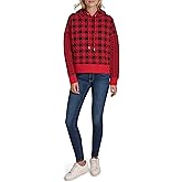 Nautica womens Long Sleeve Plaid Quilted Hoodie