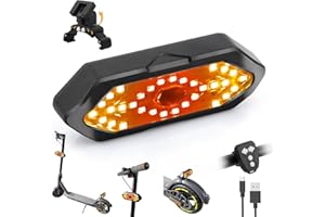 FXINRUIA RUISHIKA E Scooter Turn Signal,Scooter Bike Turn Signal/Blinker with USB Remote Control Adjustable Base Scooter Accessories