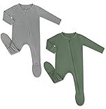 HAPIU Rayon from Bamboo Baby Footed Pajamas, 2 Way