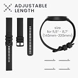 kwmobile 2x Silicone Straps for Garmin Venu Sq Music/Sq Black Dark Green view 5