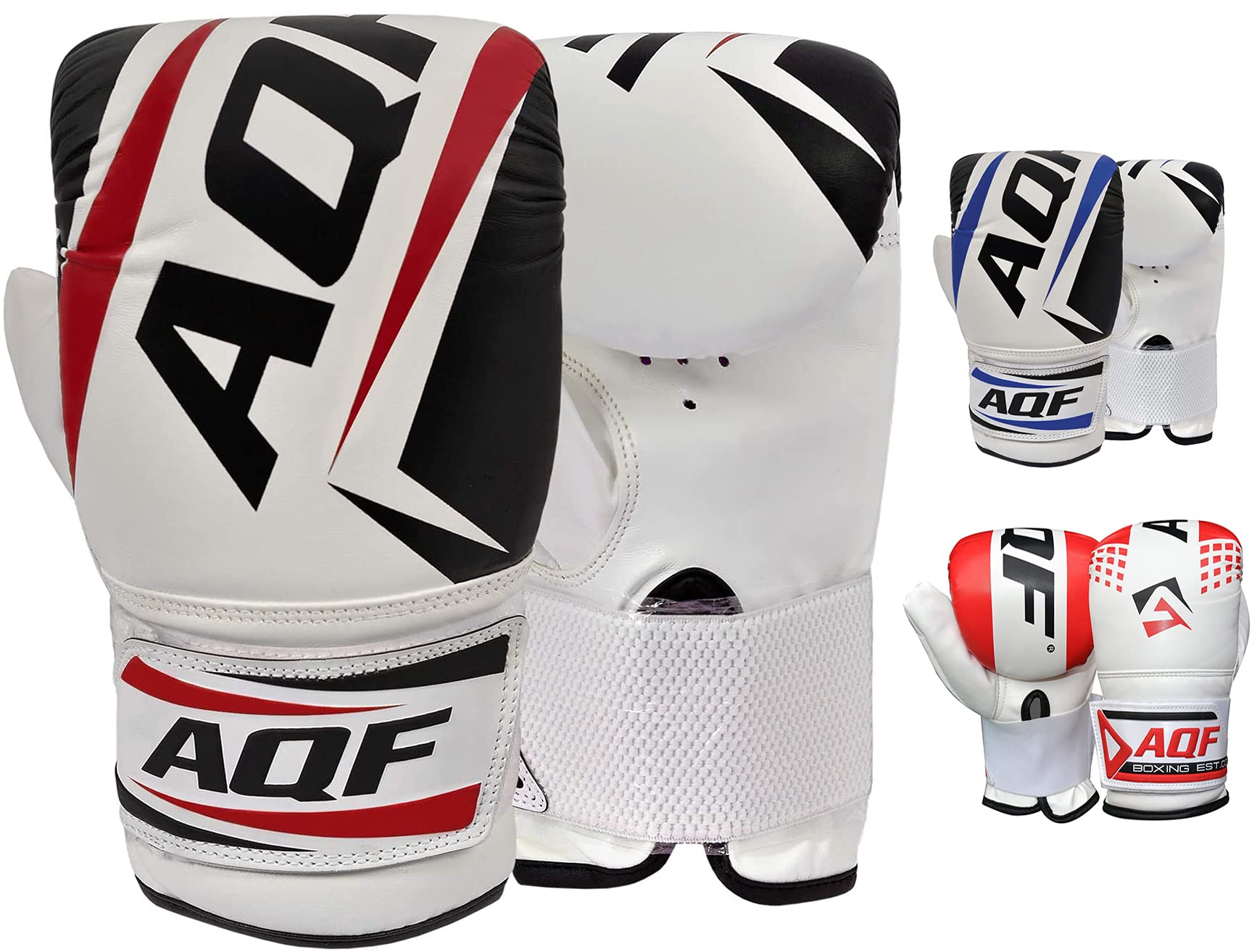 AQF Boxing Bag Mitts Gloves Heavy Punch Speed Bag MMA Punching Mitts Kickboxing Sparring Muay Thai Martial Arts (Black)