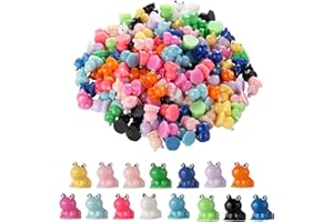 Vawuz 180 Pcs Mini Resin Frog Garden Decor Cute Green Figurines Miniature Home Tiny Frogs Fairy Animals Moss DIY Favors Gift Landscape Aquarium Dollhouse Birthday Party Room Ornament