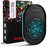 TECH8 USA Undetectable Mouse Mover Jiggler with Ambient Glow Ring and Hologram Disc for Laptops, PC, No Software, Random Movement, Designed, Patented and Trademarked in USA - 3D Hologram Alien