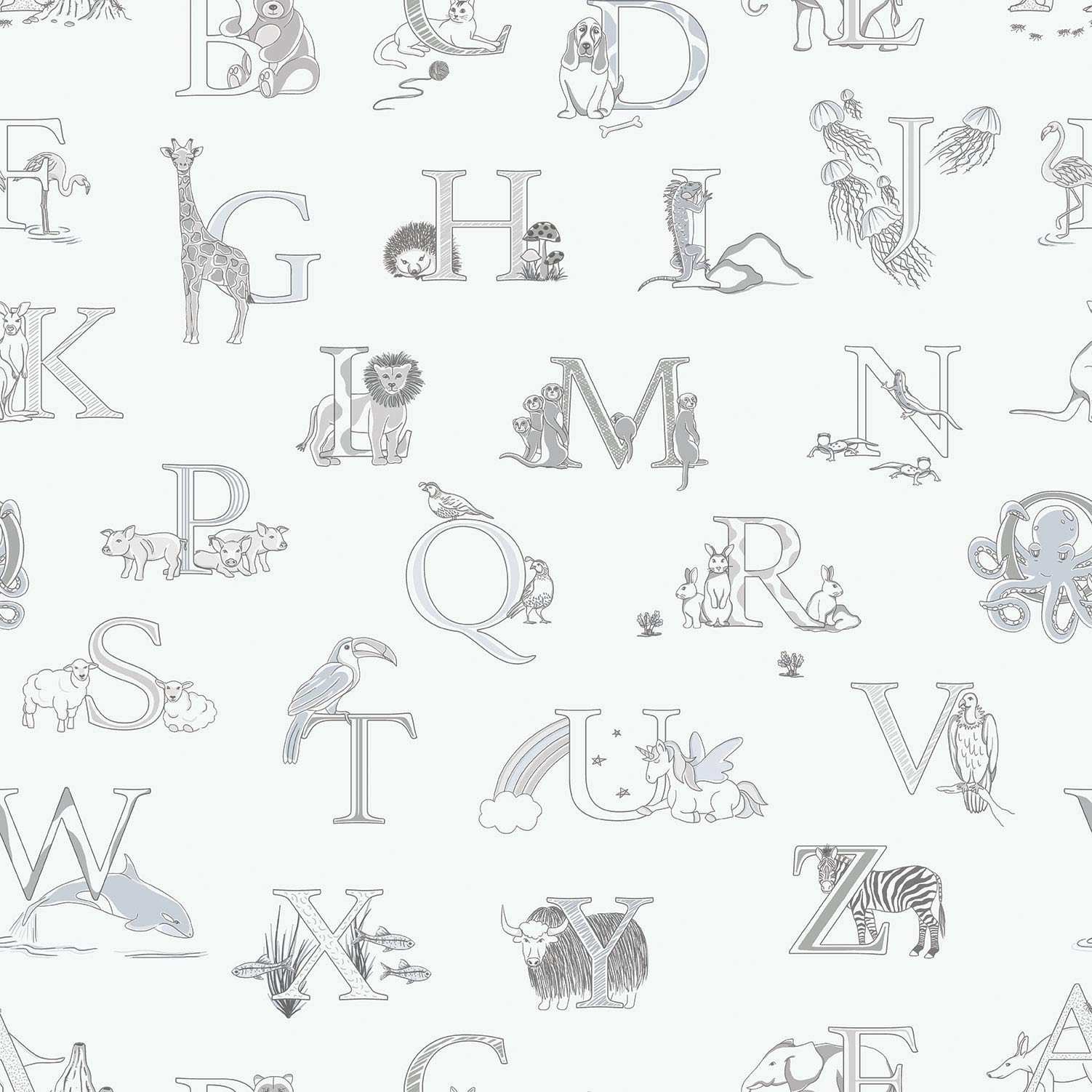 Galerie G56536 Just 4 Kids 2 Wallpaper, Grey