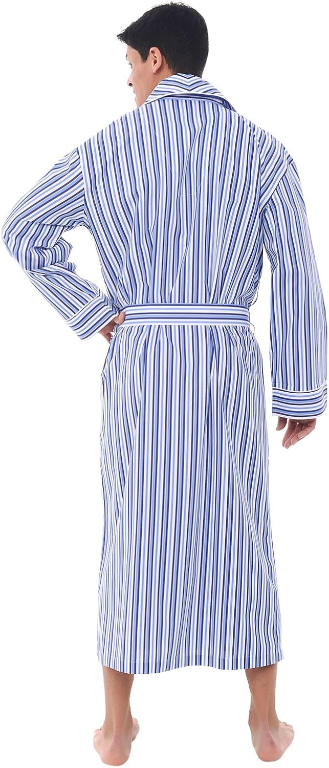 Alexander Del Rossa Mens Cotton Robe, Lightweight Woven Bathrobe at  Men’s Clothing store