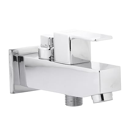 Hindware Bib Cock 2-in-1 with Wall Flange (Chrome)