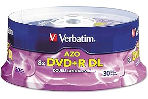 Verbatim DVD+R DL 8.5GB 8X with Branded Surface - 30pk Spindle