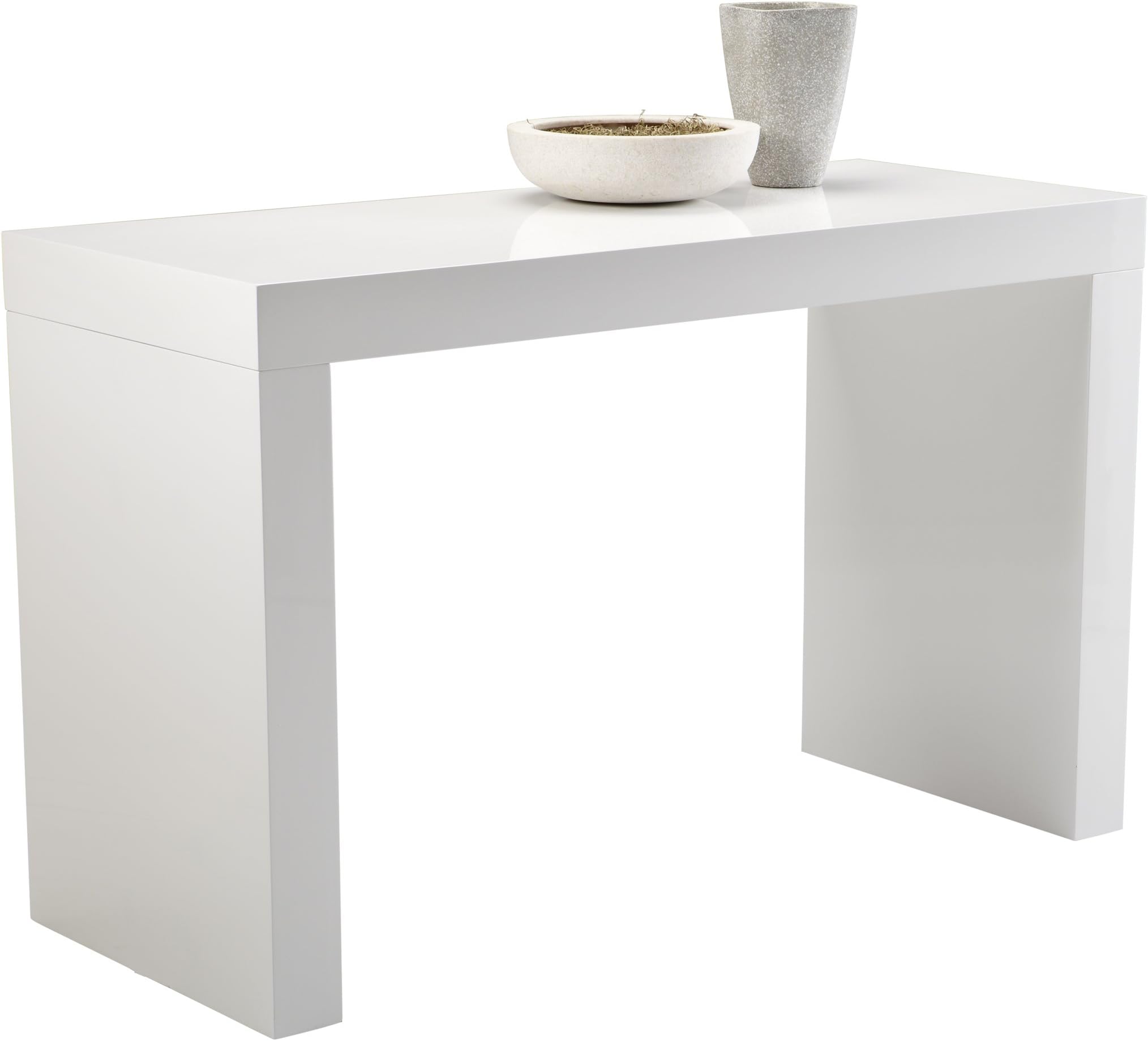 Sunpan Modern Faro C-Shape Counter Table, White