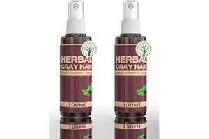 URNUOS Herbal Gray Hair Spray, Hair Darkening Conditioner Spray, Herbal Hair Coloring Spray, Hair Darkening Conditioner, Reverse Grey Hair,Hair Coloring Essence for 4 Weeks Gradual Results (2-pcs)