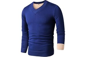 LTIFONE Sweaters for Men, Mens V Neck Sweater Slim Fit Comfortably Knitted Long Sleeve Casual Business Pullover Dress Sweater