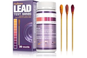 Umlecoa Lead Test Kit, 30 PCS Rapid Lead Testing Swabs, Get Results in 30 Seconds, Home Lead Test Swabs Kit for All Painted Surfaces(Dishes, Toys, Ceramics, Jewelry, Metal, Wood), Lead Paint Test Kit