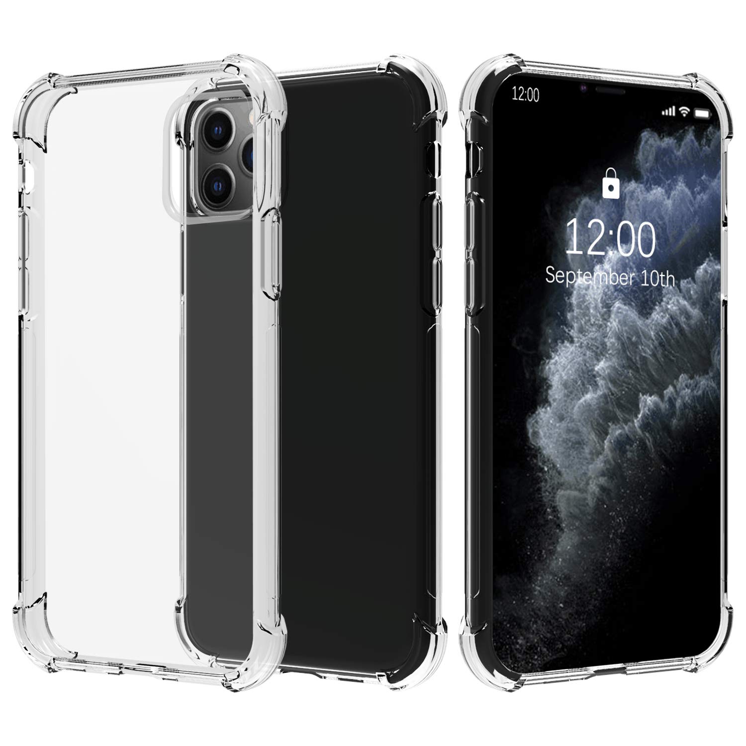 Migeec Case for iPhone 11 Pro Clear Protective TPU Cover with Raised Camera Protection, Shock-Absorbent Corners, Slim Fit Phone Case Transparent Design — image 1