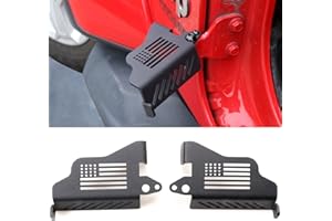 BESTAOO Foot Pegs Doors Off for Jeep Wrangler Door Hinge Front Foot Peg for 2007-2025 Jeep Wrangler JK JKU JL JLU 4XE Gladiator JT Accessories Hinge Pedal Rest, Steel, 1 Pair (US Flag)