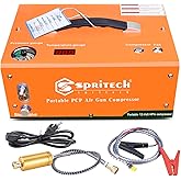 Spritech PCP Air Compressor,Auto-shutoff 4500Psi/30Mpa Oil/Water-Free Set-pressure Air Gun and Paintball Tank Pump with Water/Oil Separator,Built-in Power Adapter(110V AC or 12V Car Battery)