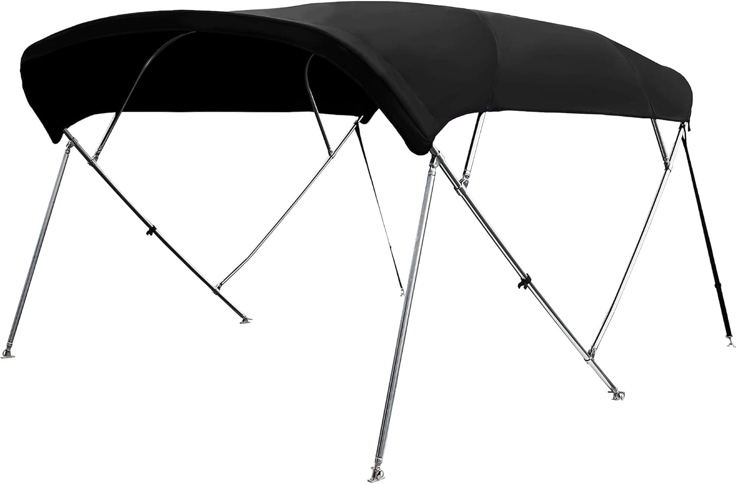 CONVERTEX Sunbrella Bimini Top Stainless Steel 3 Bows, 6' Length, 46