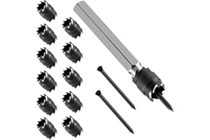 GARHOMXY GaRhmxy 14-Pc 3/8" HSS Spot Weld Drill Kit: Hex Metal Cutter Bits with Weld-Through Primer for Welding Tools