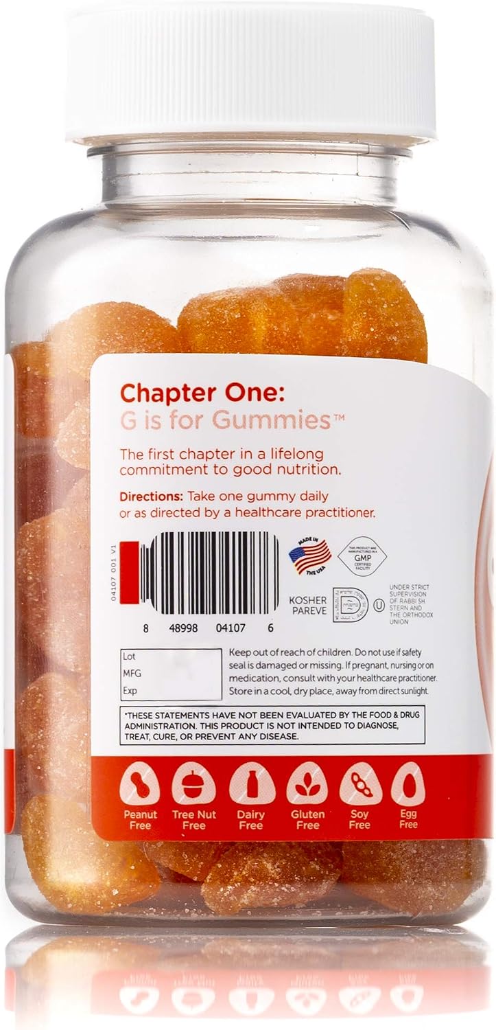 Vitamin C Gummies - Chapter One - Great Tasting Chewable Vitamin C for Kids, Certified Kosher, 60 Gummies - Image 4