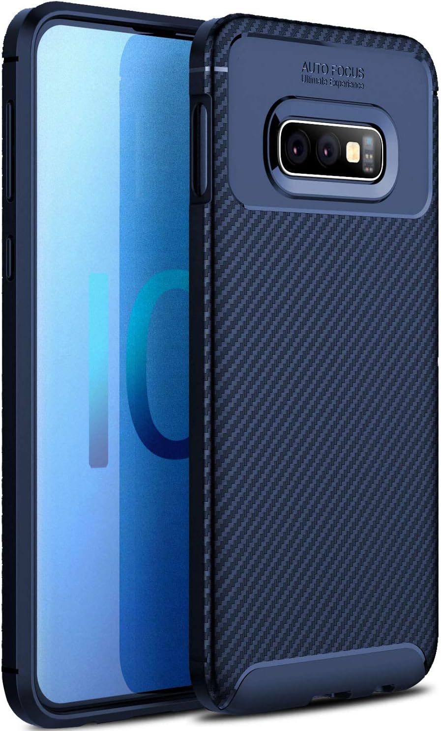 YockTec Case for Samsung Galaxy S10e[5.8 Inch], Ultra-thin TPU Carbon Fiber Design Scratch Resistant Soft Protective Cover Case for Samsung Galaxy S10e Smartphone(Blue)